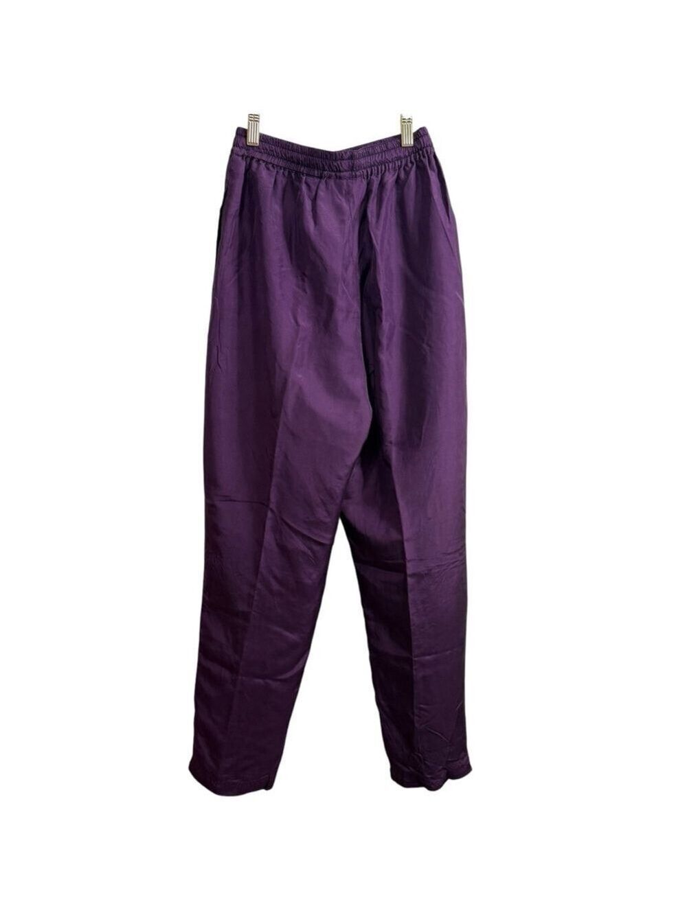 Vintage 100% Silk EVR Tracksuit Purple Size S - Picture 5 of 8